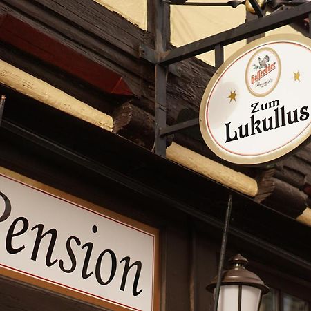 Pension Zum Lukullus ヴェルニゲローデ エクステリア 写真